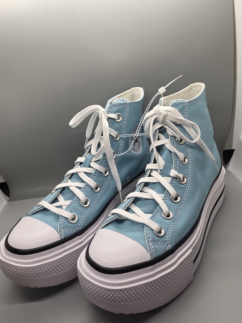 NWT Converse Double Stack Platform Cyan Blue Shoes Women Size 8
